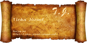 Tinka József névjegykártya